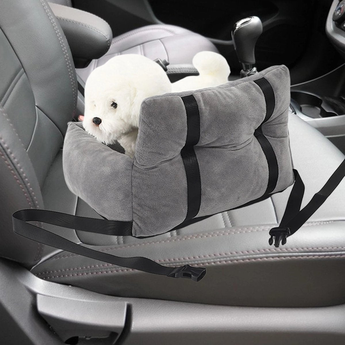 Nique Autostoel Hond met Gordel - Hondenmand Auto - Voor in de Auto en Achterbank - Automand Honden - Hondenstoel - Hondenmand