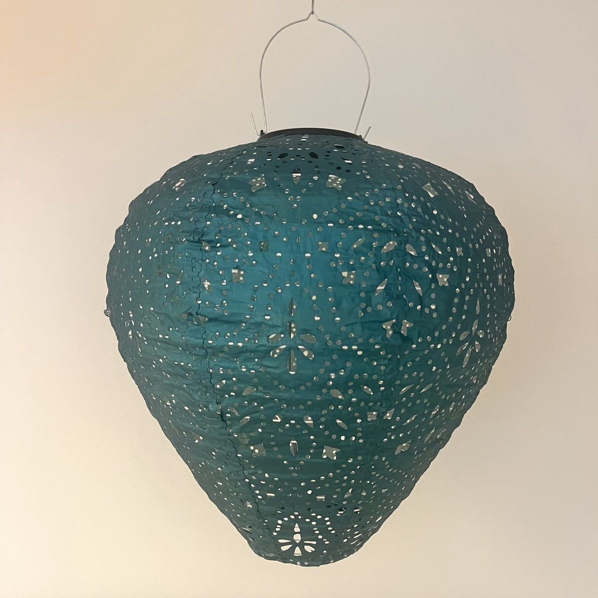 7 x Solar buiten Lampion met motief - Pakket - tuinverlichting - zonne energie - buitenlamp