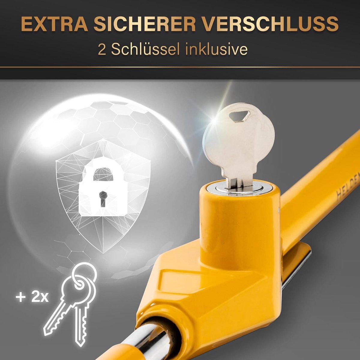 Stuurslot Auto voor Diefstalbeveiliging - Stuurwielklem universele pasvorm - Beste Stuurslot voor Auto's