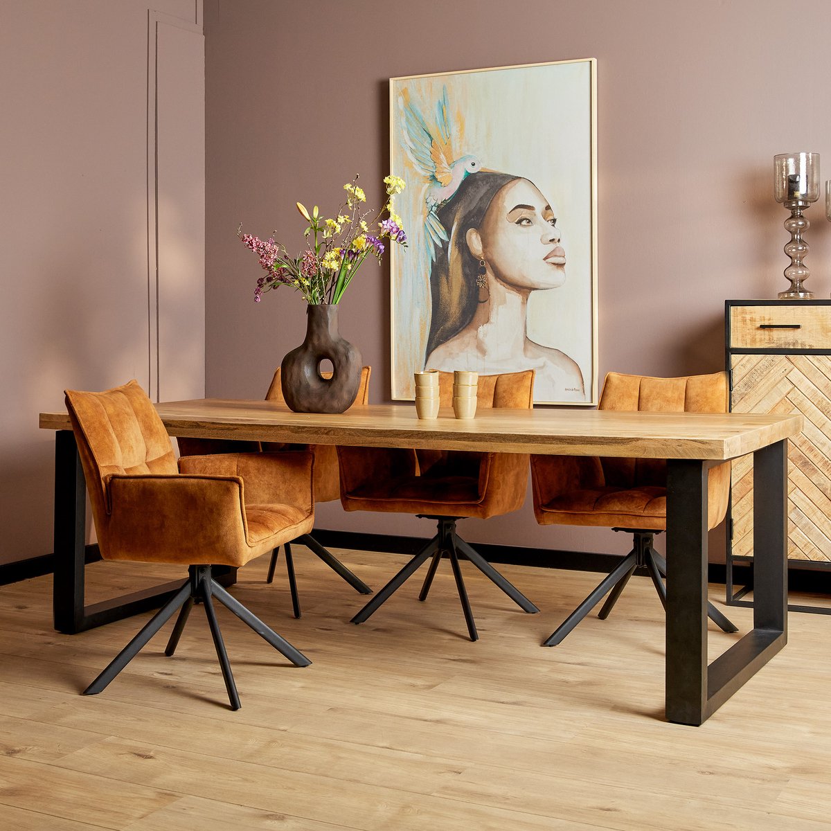 Eetkamertafel Sanne - Eettafel mangohout - Eettafel 300 cm