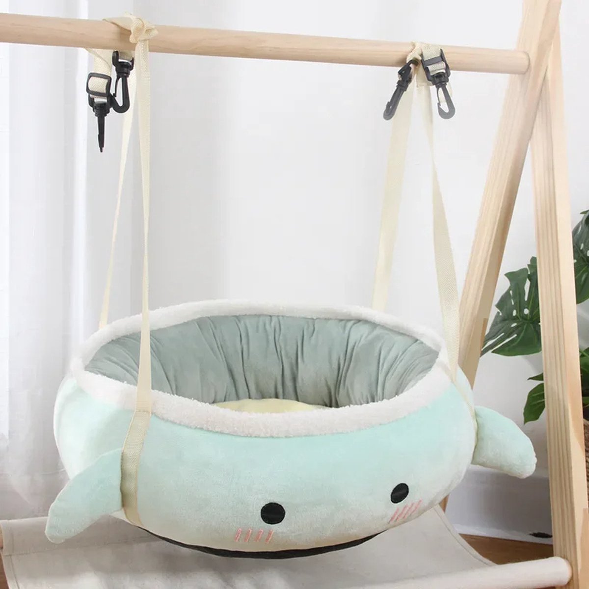 Hangende Kattenhangmat - Warm Pluche PP Katoen Bed voor Katten en Honden, Multifunctioneel, M-40x40cm - Kattenbed, Huisdierenhangmat, Warm Kattenhuis