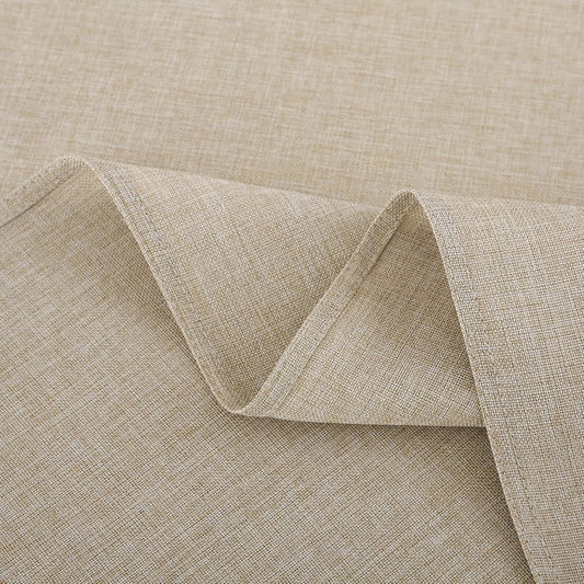 Round tablecloth, 180 cm diameter, washable, linen look, beige, water-repellent, table linen, small garden tablecloth, tablecloth for camping, weddings, birthday