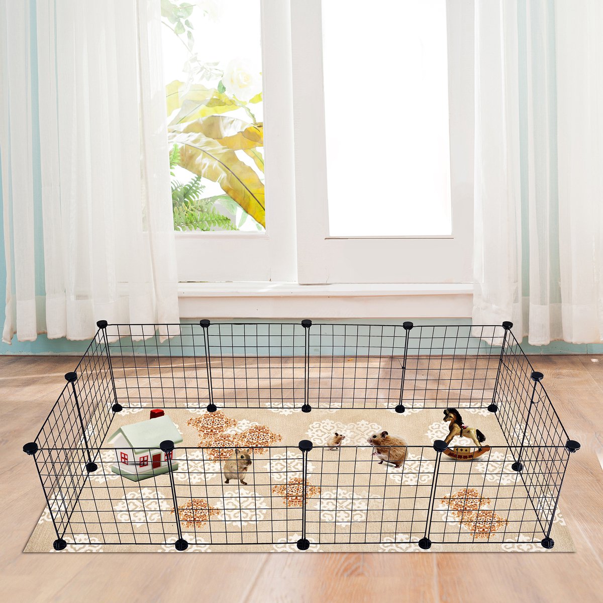Dierenren - Buitenren - Voor Konijn, Cavia, Puppy - Ren voor dieren - Buitenhok - Puppyren - Konijnenhok - Voor Buiten