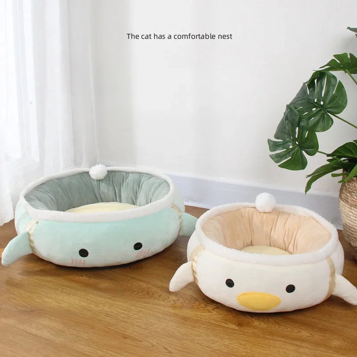 Hangende Kattenhangmat - Warm Pluche PP Katoen Bed voor Katten en Honden, Multifunctioneel, M-40x40cm - Kattenbed, Huisdierenhangmat, Warm Kattenhuis
