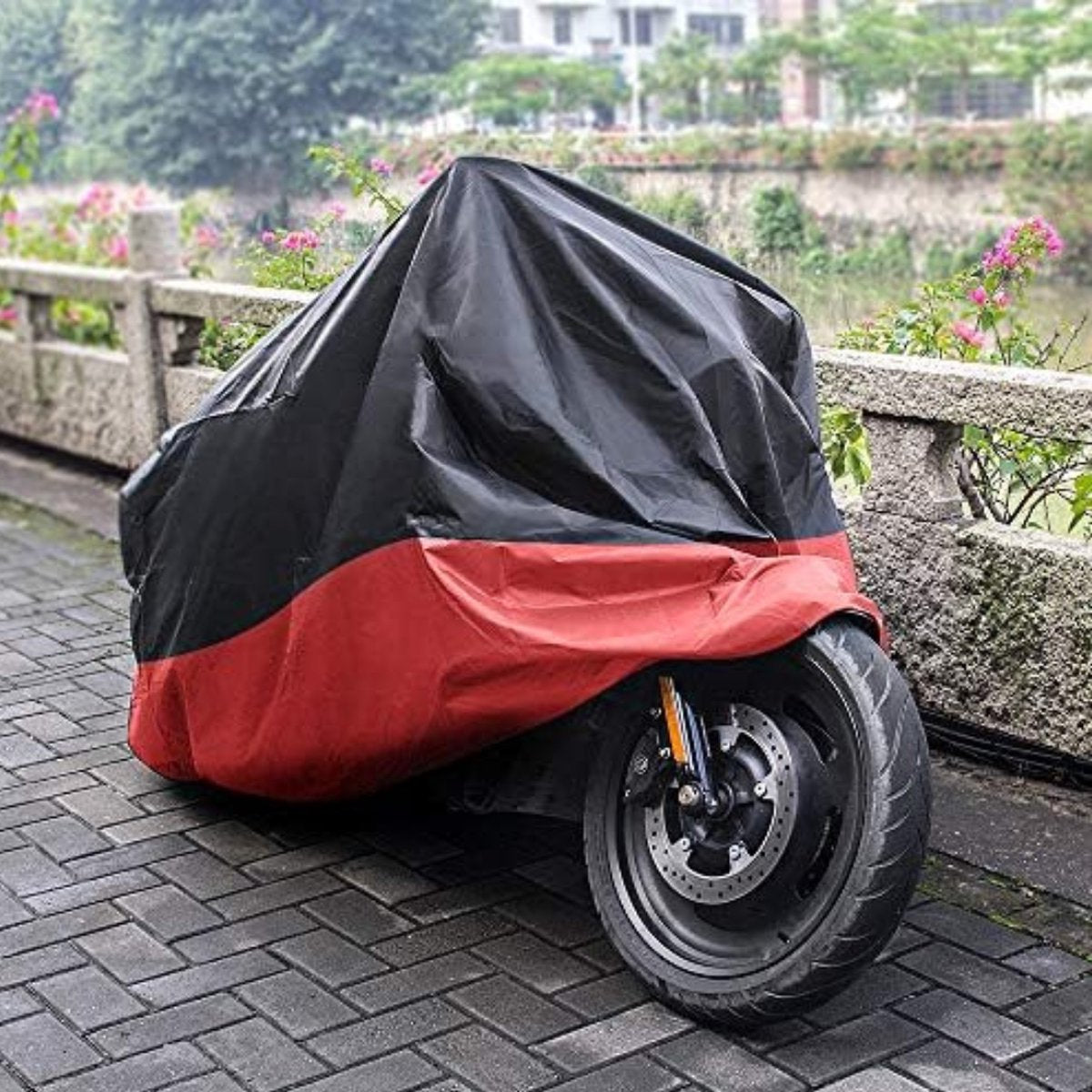 Motorcycle Cover Waterproof Outdoor - Motorcycle Cover for Outdoor Use - Motorcycle Covers - Outdoor Motorcycle Cover - 265 x 105 x 125 cm/ Red