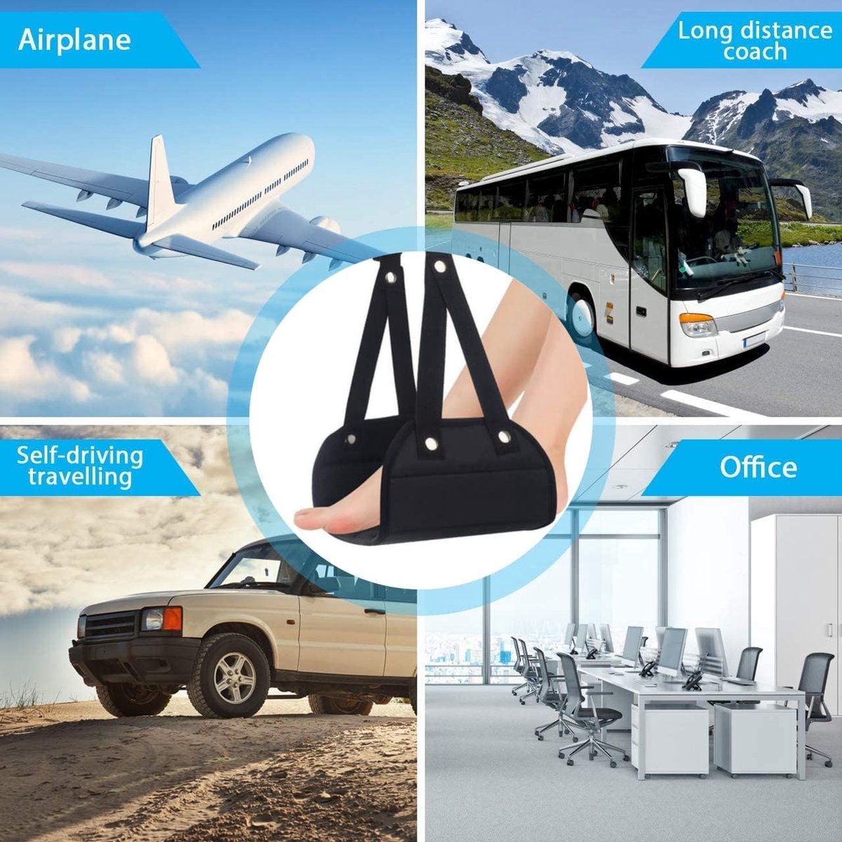 Foot Hammock Airplane - Travel Footrest - Travel Accessory - Comfortable - Airplane Comfort