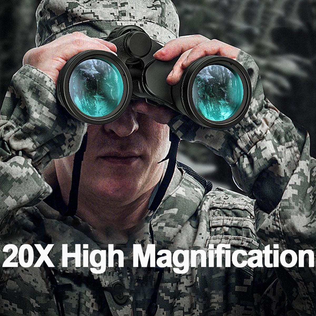20X50 Militaire HD Zoom Krachtige Verrekijker Lange Afstand Telescoop Professionele Monoculair Weinig Licht Nachtzicht Voor Jacht Optische HD Glazen Lens Weinig Licht Nachtzicht Jacht Draagbare Nachtkijker