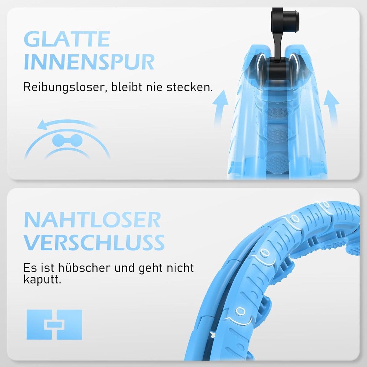 Hoola Hoop Fitness voor volwassenen gewogen hoelahoepel met zachte gewichtsbal - Infinity Fitness Hoop Plus Size - 24 afneembare schakels - slimme trainingsapparatuur voor vrouwen