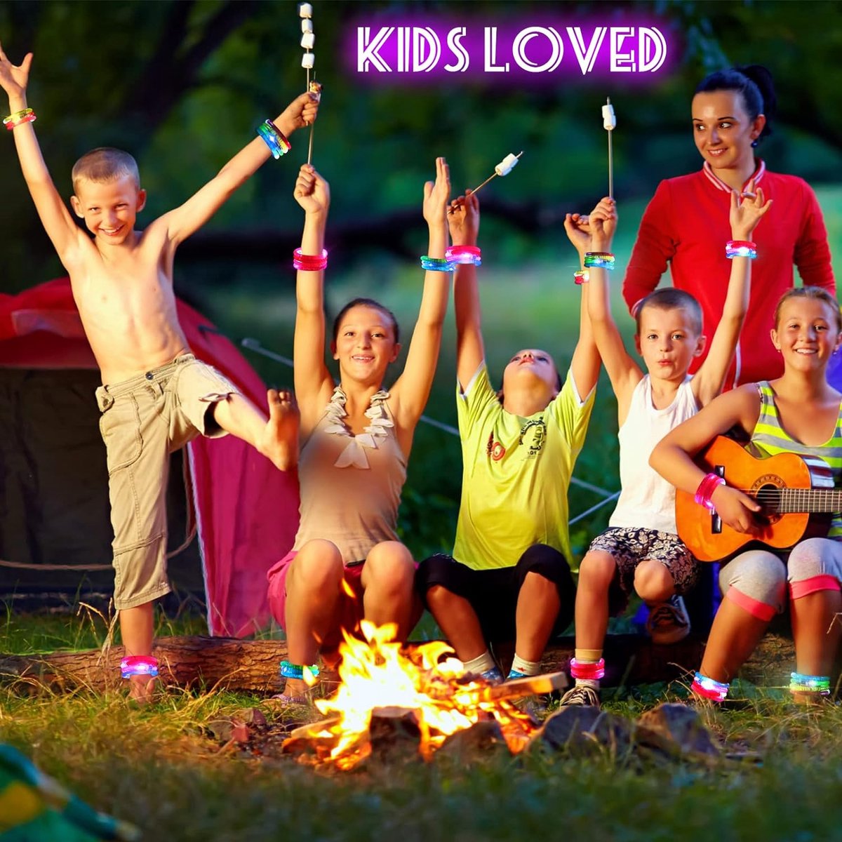 36 stuks led-lichtarmbanden, knipperende armbanden in het donker, glowstick-armband, verlicht speelgoed voor afstuderen, verjaardag, feest, geschenken, armband voor kinderen en volwassenen