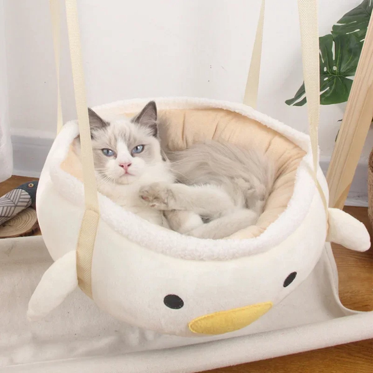 Hangende Kattenhangmat - Warm Pluche PP Katoen Bed voor Katten en Honden, Multifunctioneel, M-40x40cm - Kattenbed, Huisdierenhangmat, Warm Kattenhuis