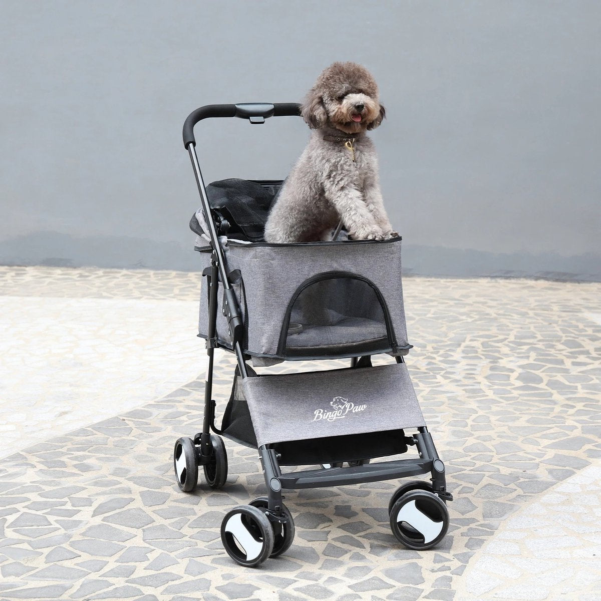 Volda® - Dog Stroller - Pram - Easily Foldable - Up to 30 kg - 4 Wheels - 50.5x77.8x99.5cm