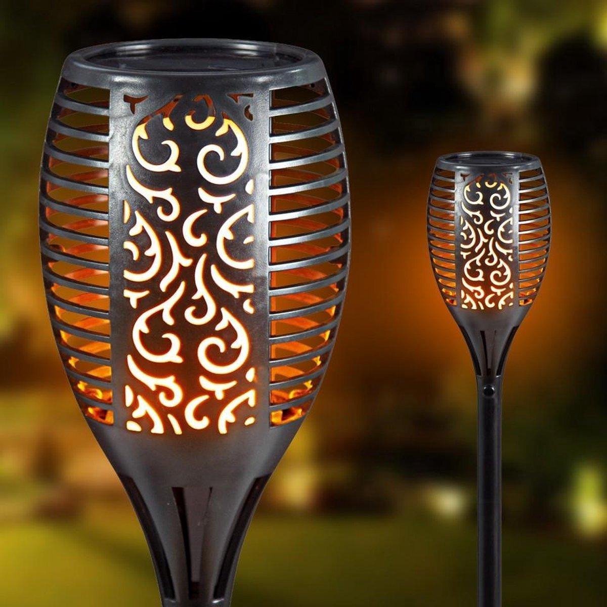 Solar torch garden lighting lantern solar energy outdoor lighting garden torches 96 LED outdoor garden lamp Set of 4 pieces with free LED ground spot