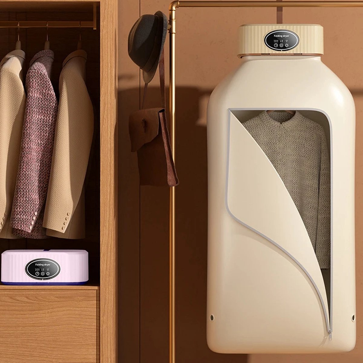 Multifunctional Dryer - Electric Clothes Dryer - Portable Compact Foldable Clothes Dryer - Time Setting