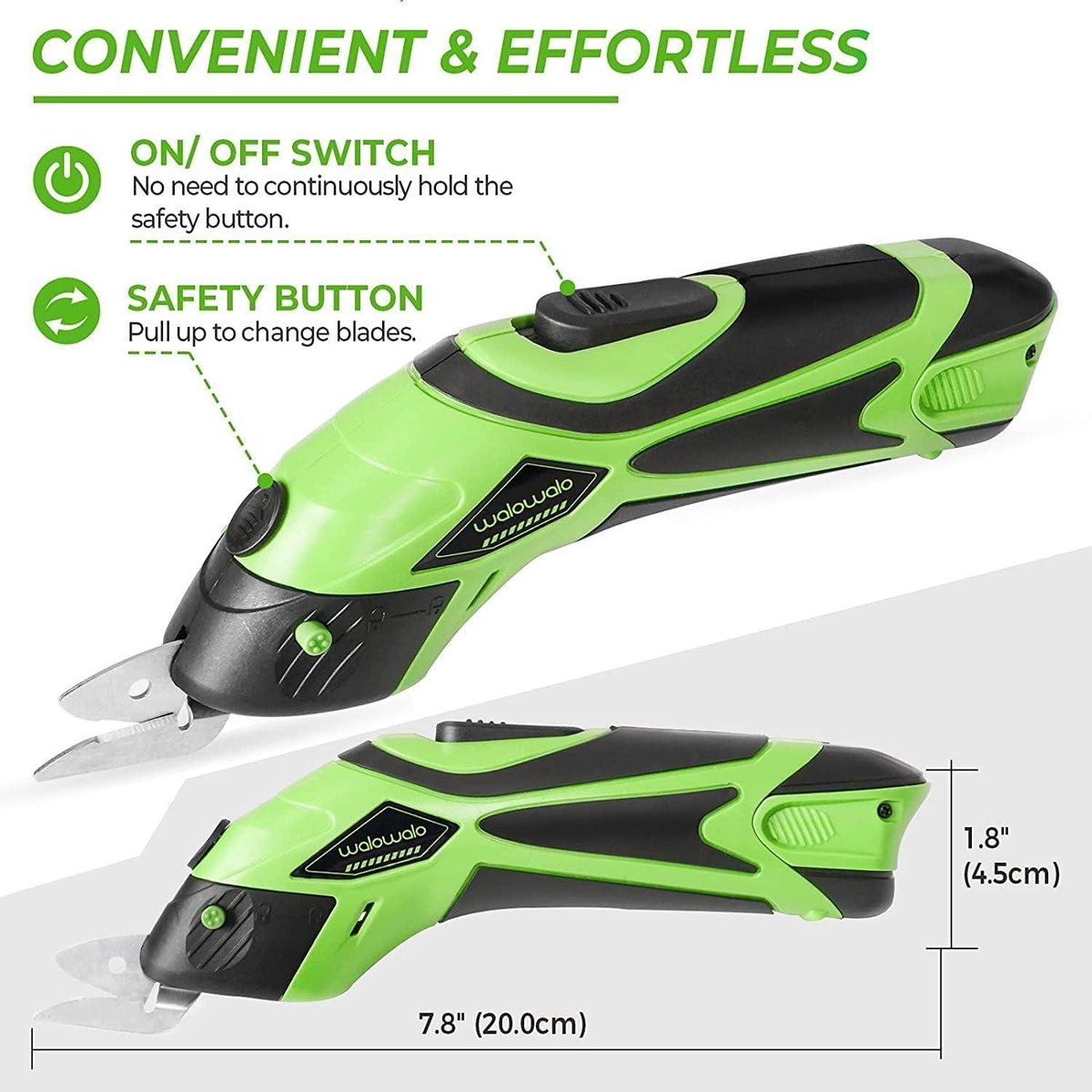 Cordless Rotary Cutter - Electric Fabric Scissors Multicutter for Leather and Cotton - Fast Charging 4V Universal Cutter