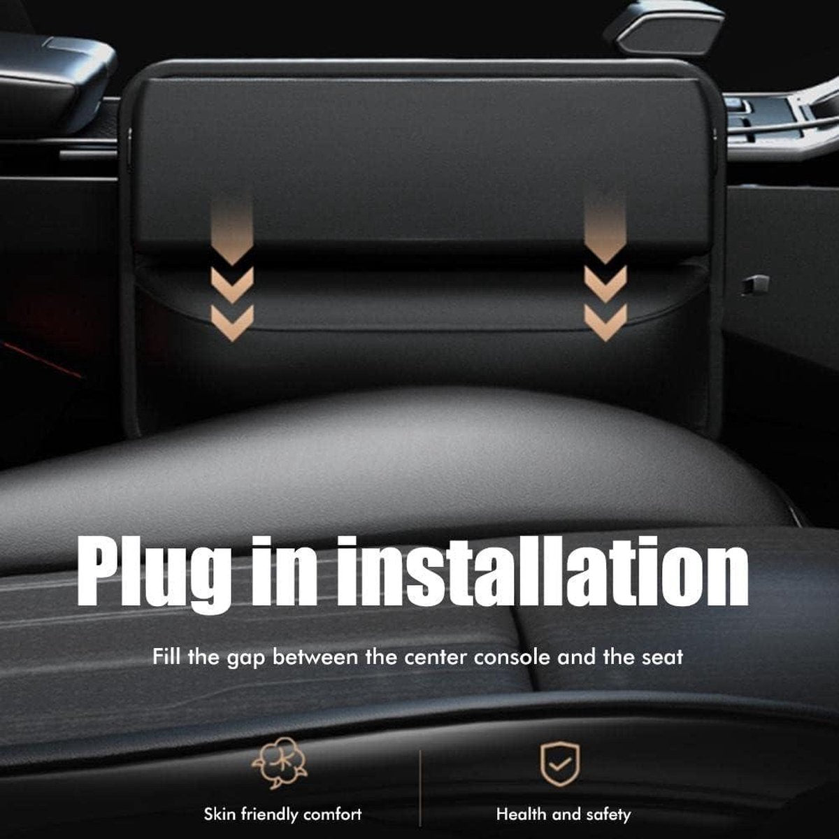 Car seat organiser van PU-leer - universele zijzak organiser met opbergvakken voor autoaccessoires, mobiele telefoons, kaarten en sleutels
