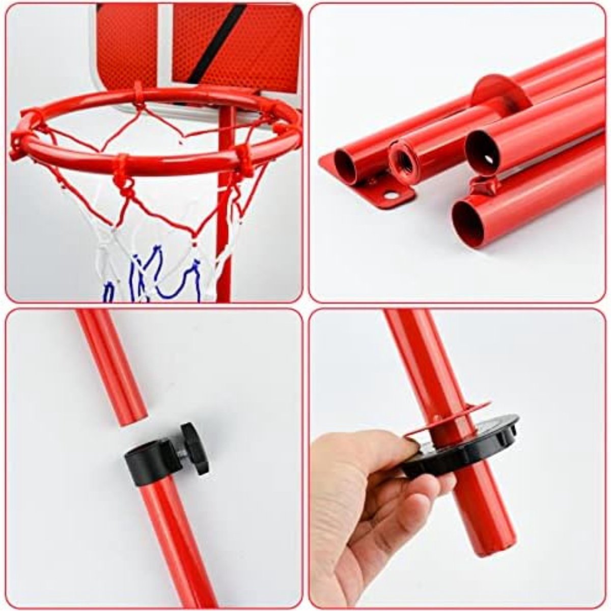 Basketball Hoop Outdoor - Basketball Hoop with Stand - Kids Basketball Hoop - Adjustable Basketball Hoop - 63 to 150cm