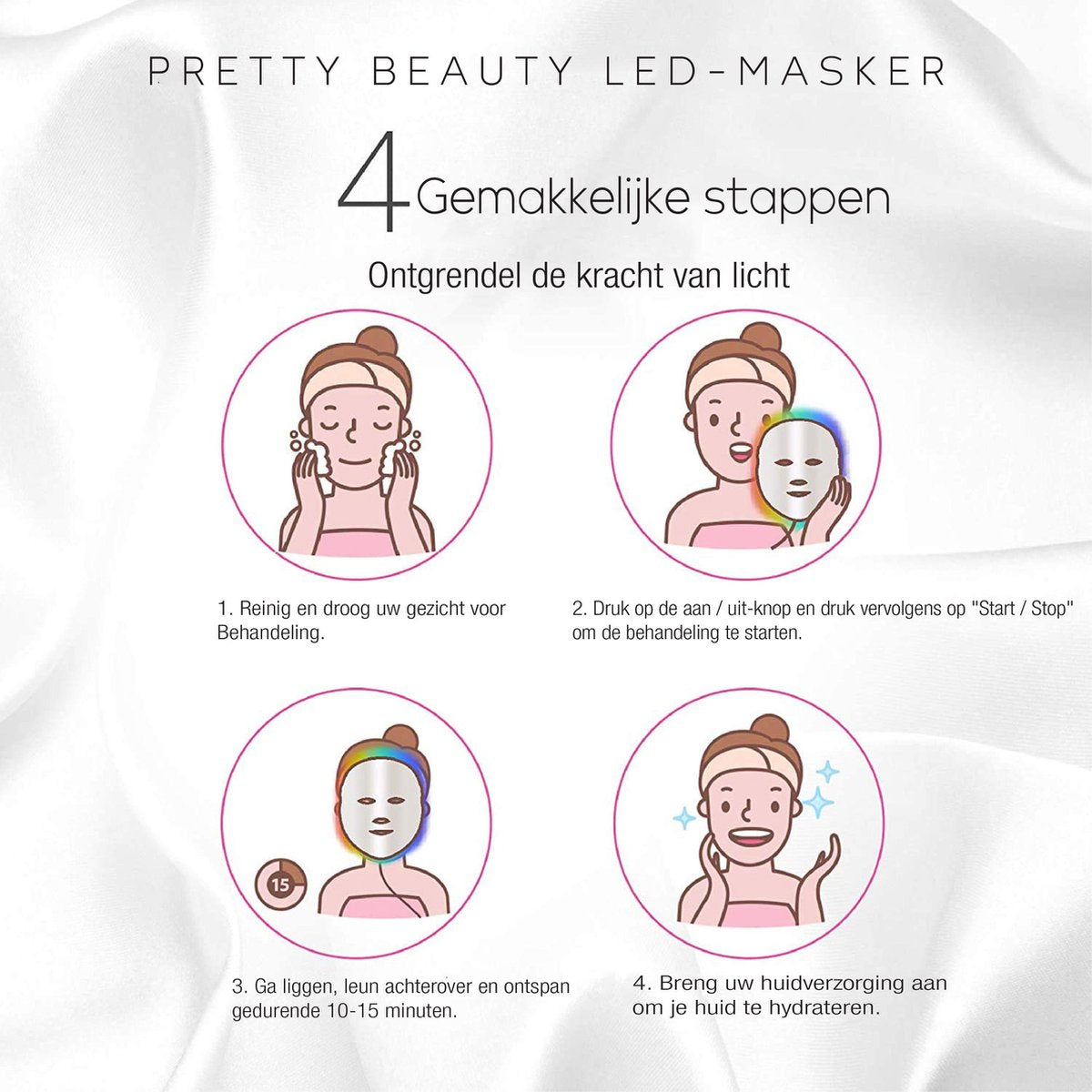 VENEUX® Led masker – lichttherapie – gezichtsmasker led – acneverzorging – anti-aging apparaat – huidverzorging - 7 kleuren – FDA - CE – 2020