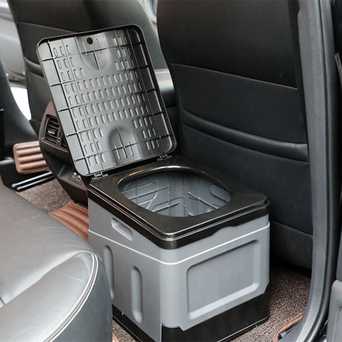 Folding toilet - Camping Toilet - gray (including 12 sets of accessories)