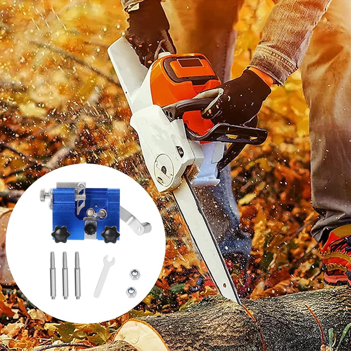 Chain Saw Sharpener - Chain Saw Sharpener - Chain Saw Sharpening - Chain Sharpener - Chain Sharpening Set - Chain Saw Sharpening Set - Sharpening for Chain Saws