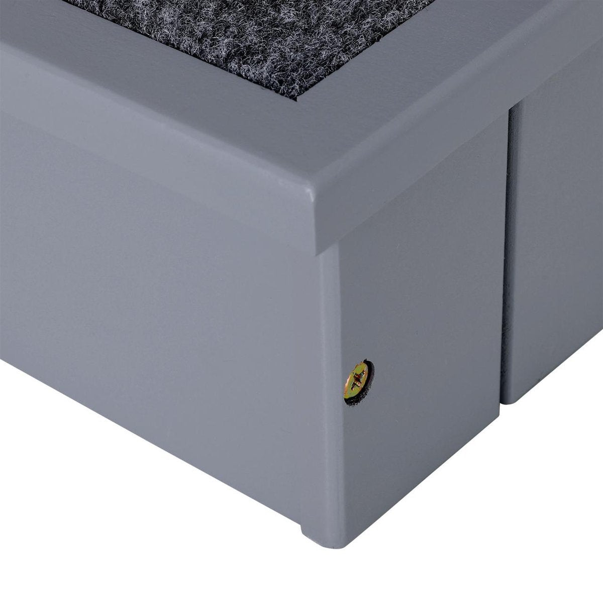 Dog Stairs with Carpet Covering - With Storage Space - Cat Stairs - Small Stairs - Dogs - Cat - Animals - Wood - Grey - 40.5 x 44.5 x 38 cm