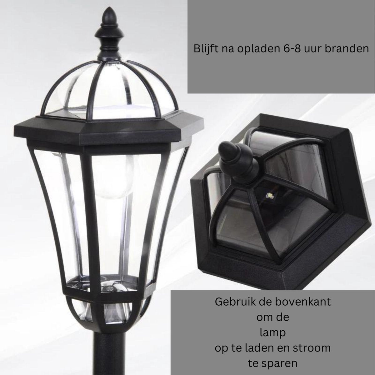 Solar Garden Lighting - Lantern - Garden - Garden Lamp - Solar Garden Lighting - Ø18.5 x H129 cm