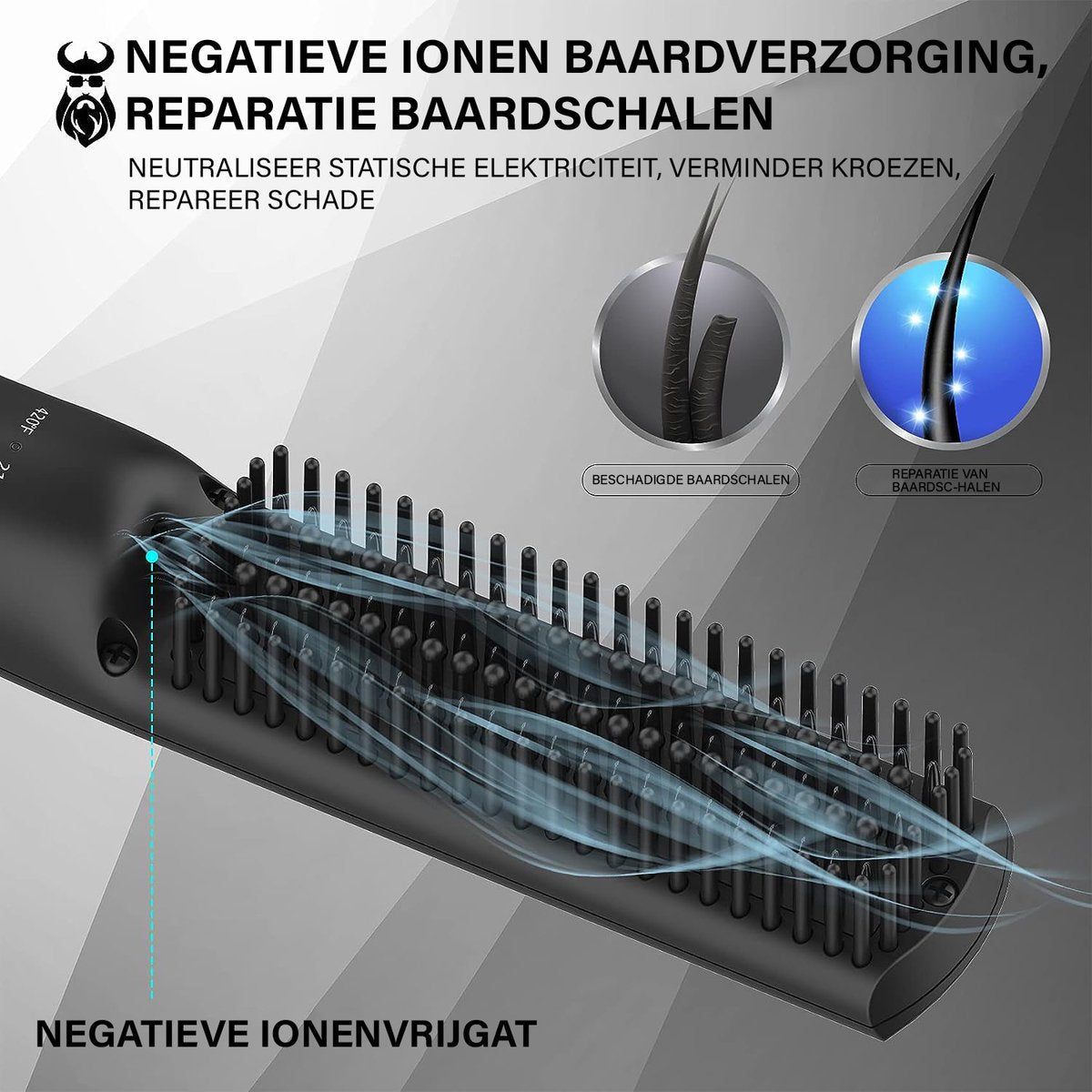 Baard Styler - Straightener - Draadloos - Ionische Mini Stijltang voor Mannen
