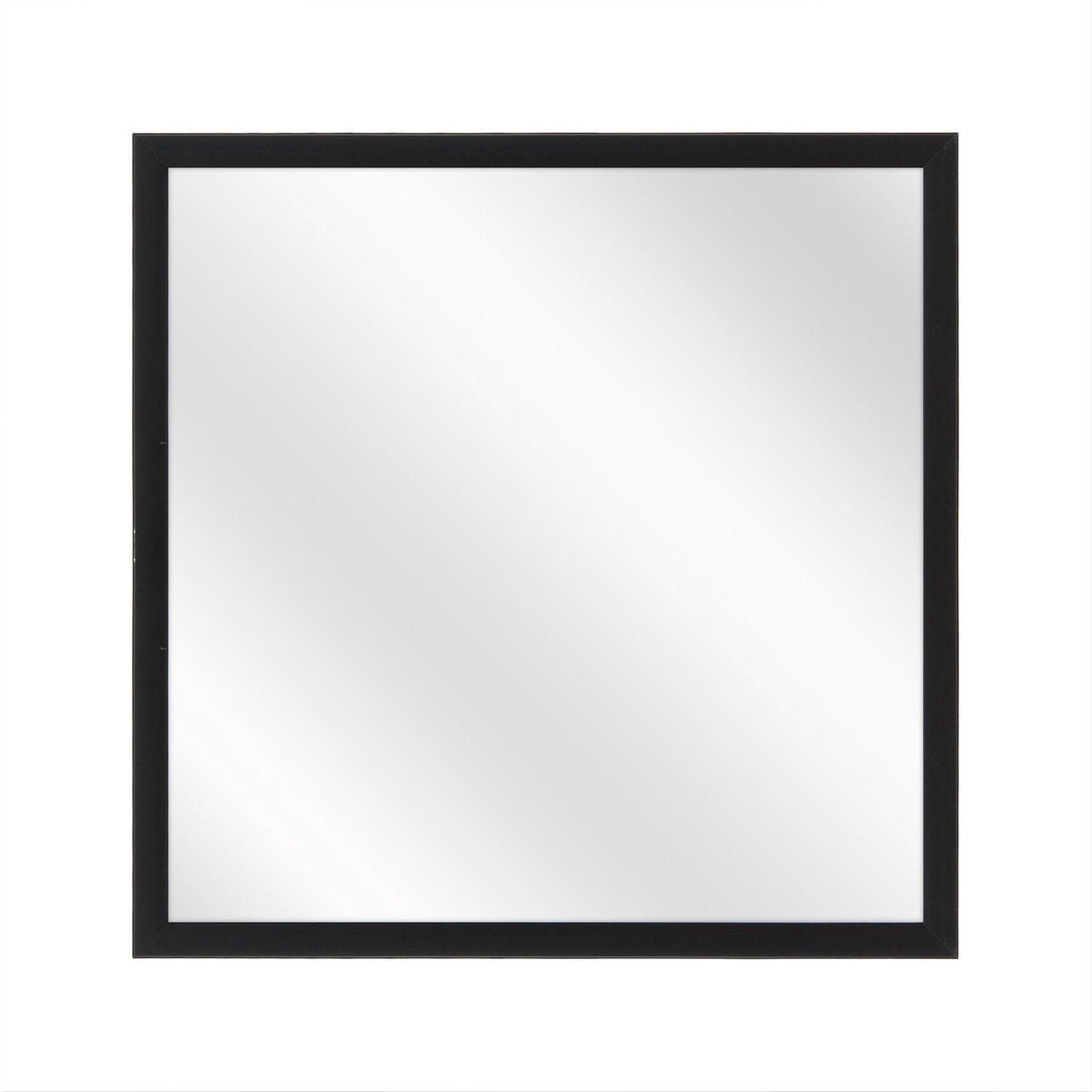 Mirror with Luxury Aluminum Frame - Matte Black - 30 x 30 cm