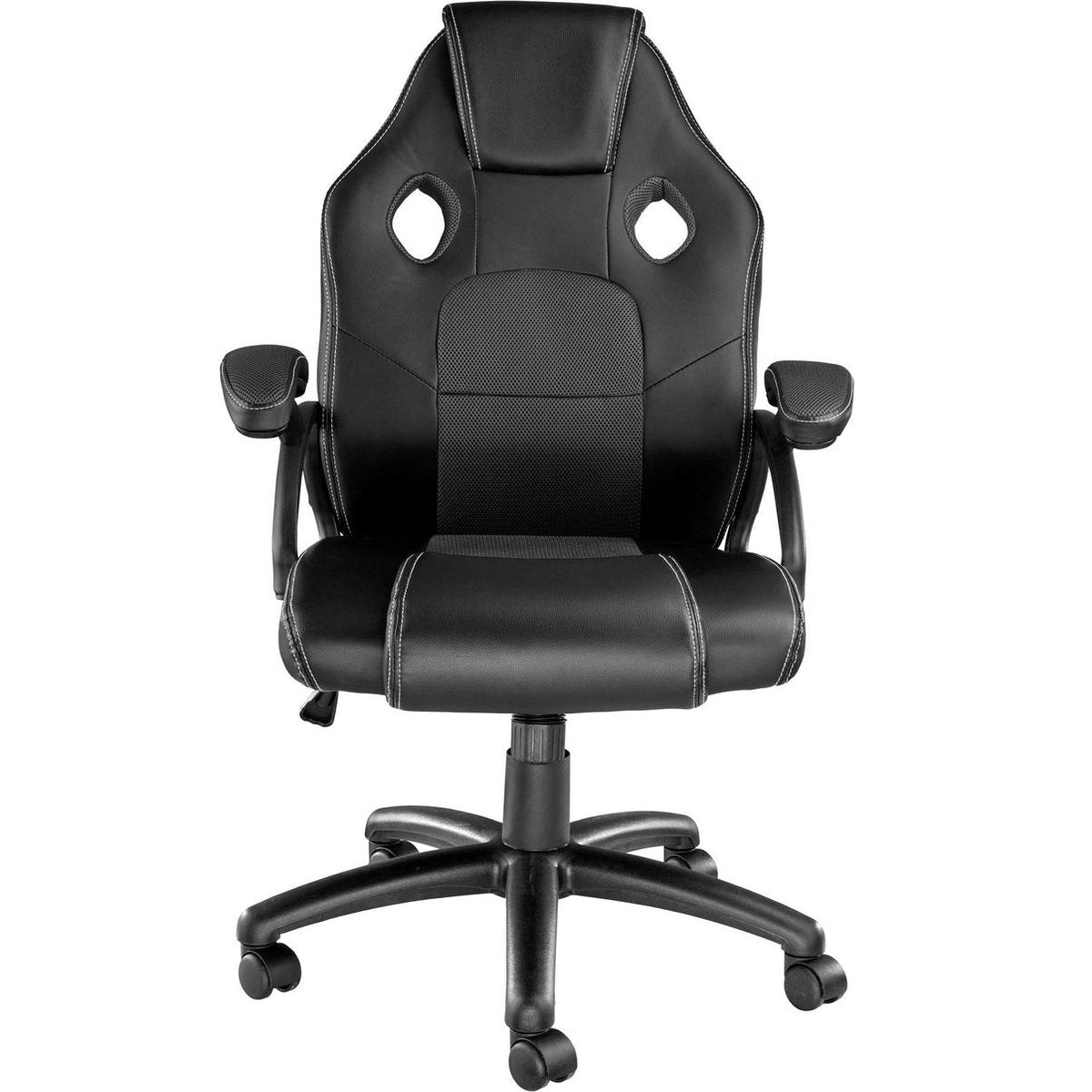 tectake® - bureaustoel gamingstoel - luxe bureaustoel kantoorstoel - racestoel bureaustoel gamestoel Mike - zwart/zwart