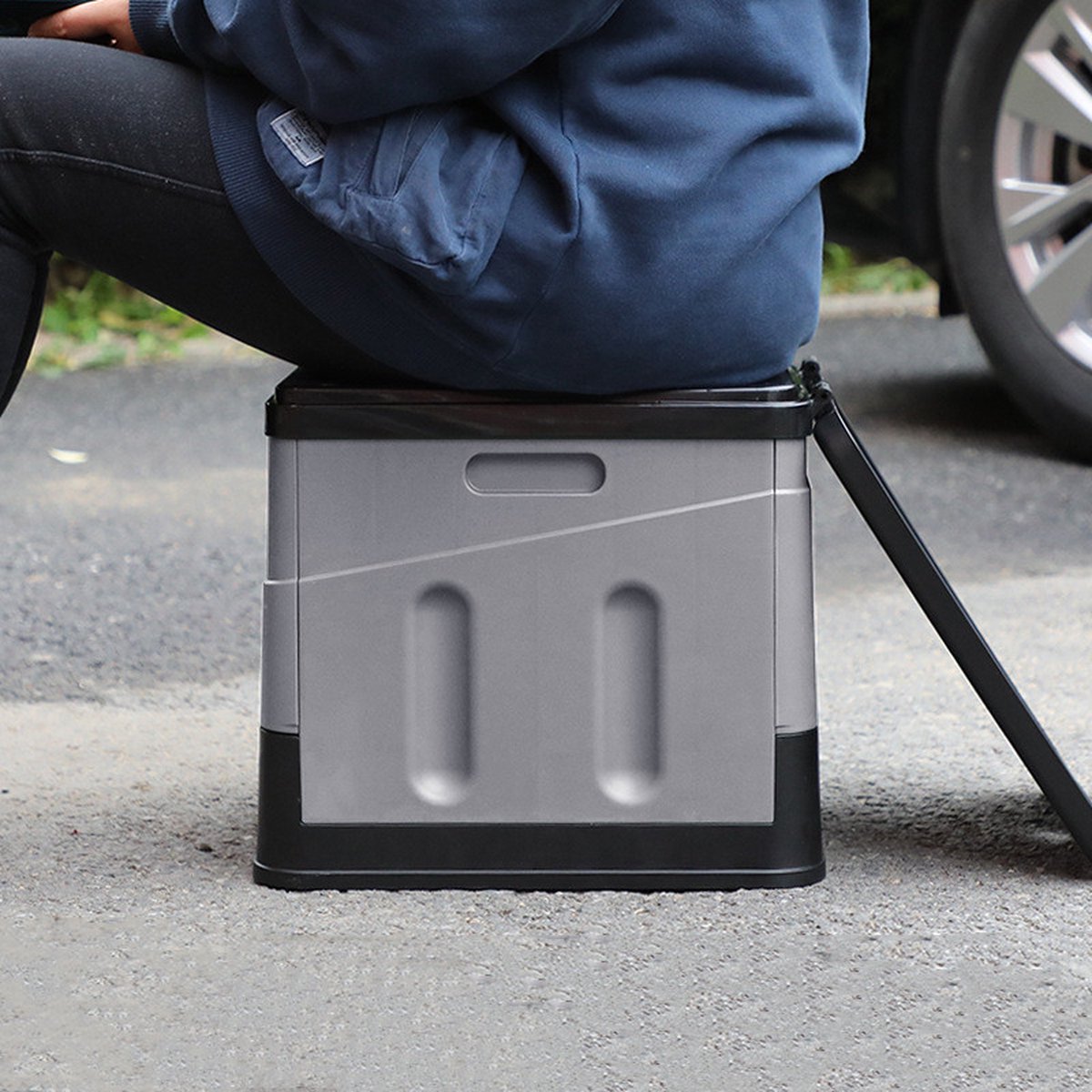 Folding toilet - Camping Toilet - gray (including 12 sets of accessories)
