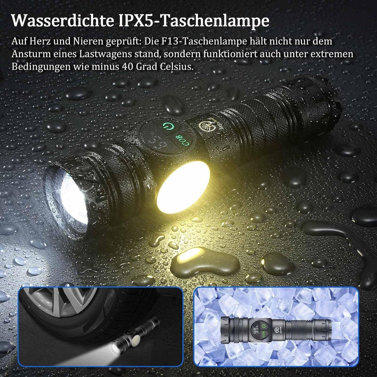 30.000 lumen magneet led zaklamp USB oplaadbaar - extreem heldere zaklamp - lcd vermogensindicator - sterke COB zaklamp - 9 lichtmodi - zoom