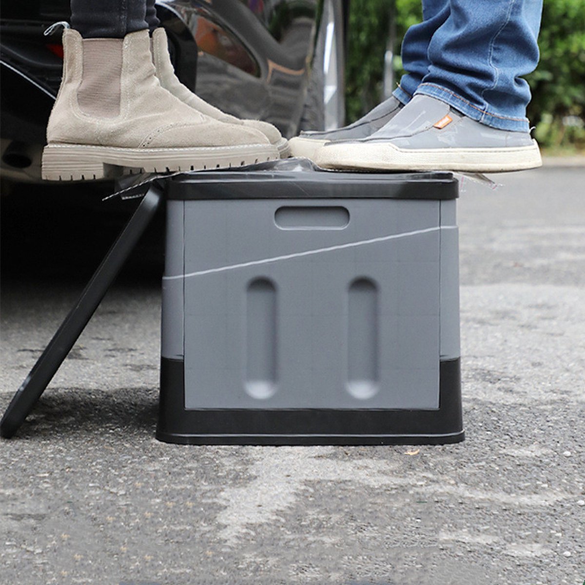 Folding toilet - Camping Toilet - gray (including 12 sets of accessories)
