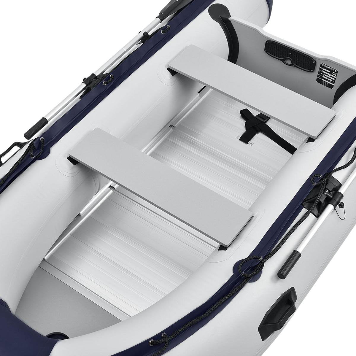 Inflatable boat / Dinghy / Boat - 2 benches - Gray - Incl. 2 oars