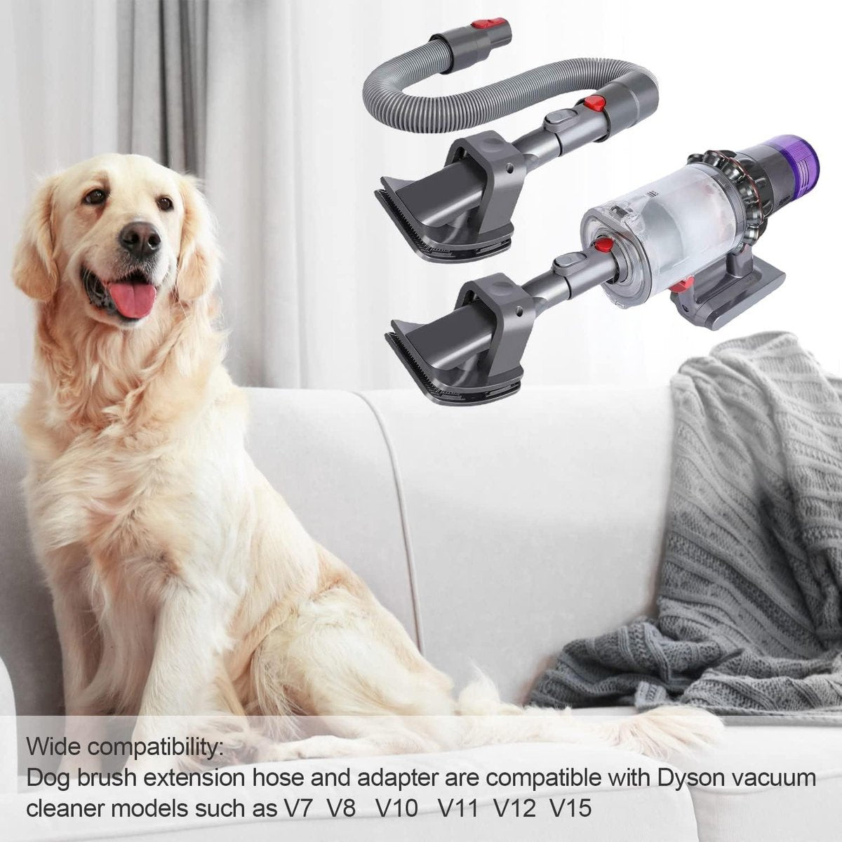 Dyson hondenborstel stofzuigeropzetstuk 3 stuks hondenborstels - huisdierverzorging - Dyson Pet Grooming Kit stofzuiger huisdierenborstel - Dyson opzetstuk
