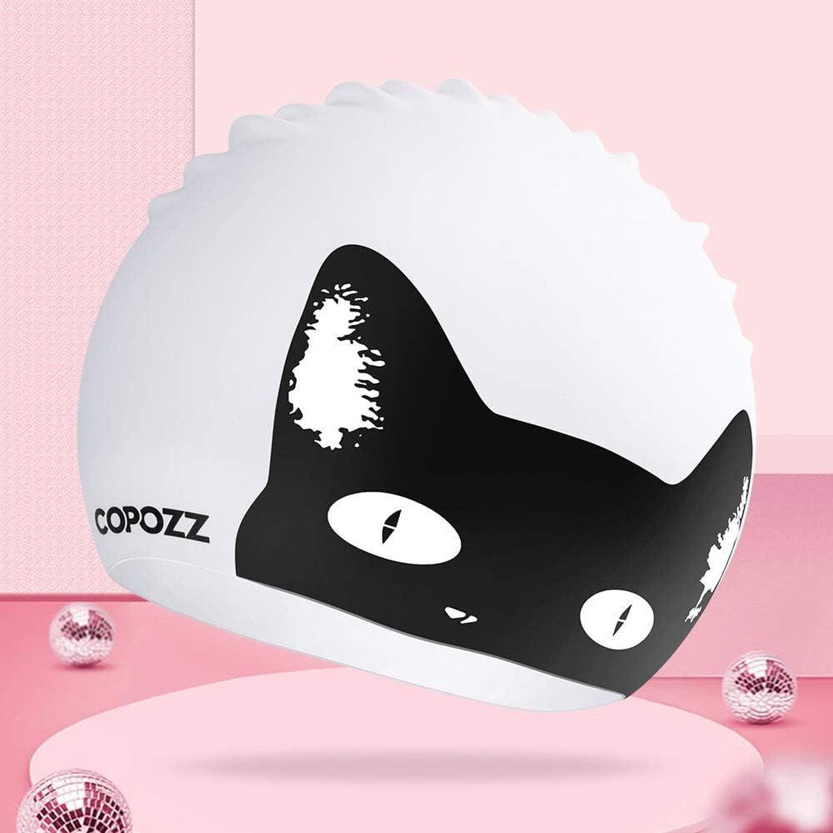 Swimming Cap for Women with Long Hair - Protects Hair and Ears - Silicone Swimming Accessory