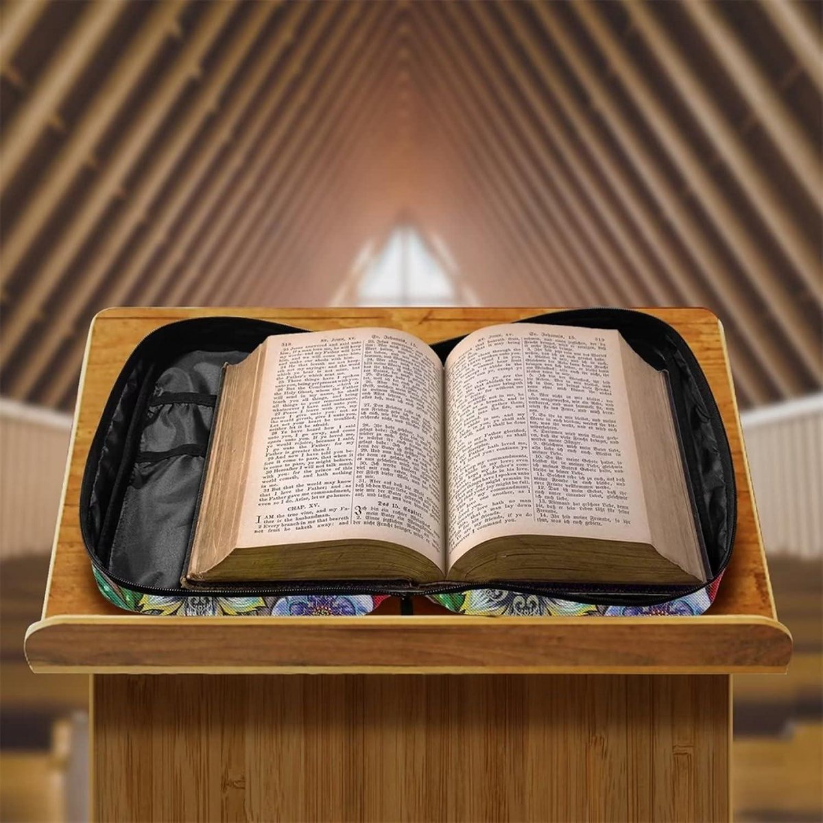Zippered Bible Cover Bag - Multifunctional Organizers for Women and Men Bible Case