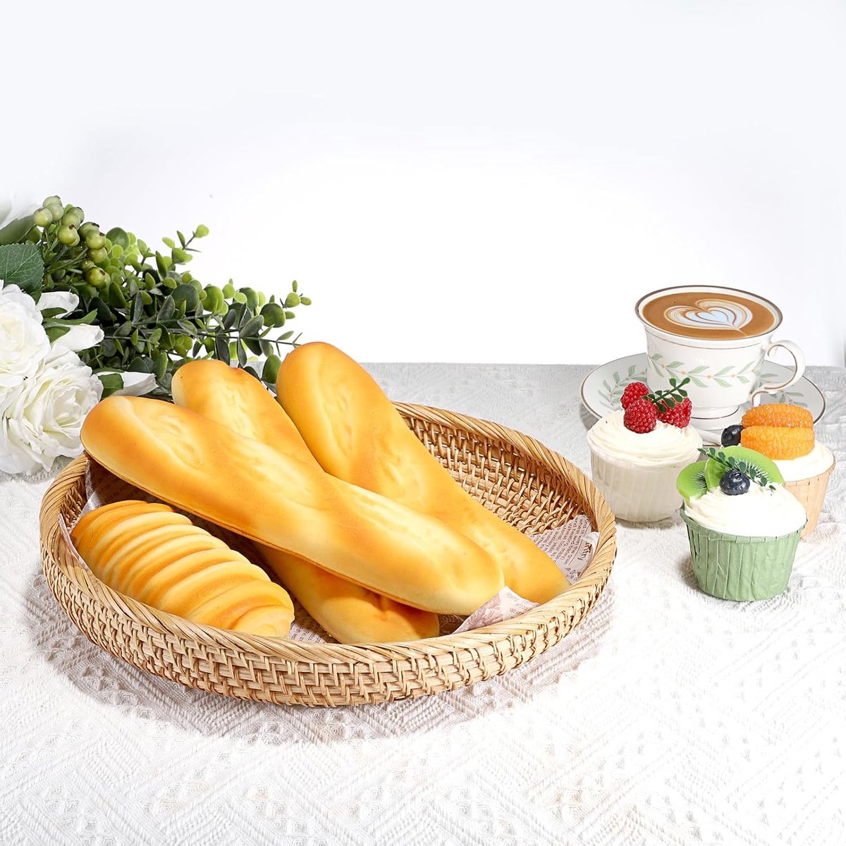 Handmade Wicker Storage Basket for Fruit and Decorative Purposes (30 cm)
