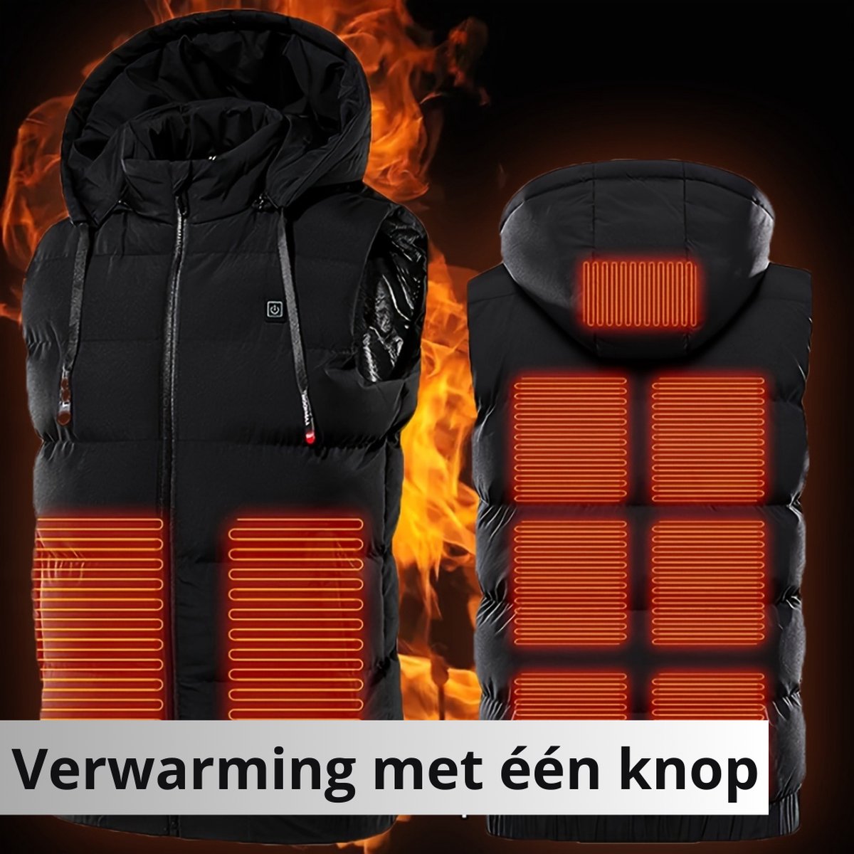 Xerolax Verwarmde Bodywarmer - Heated Vest - Elektrische Bodywarmer - Waterafstotend - Comfortabel - Oplaadbaar - Maat XS - Blauw