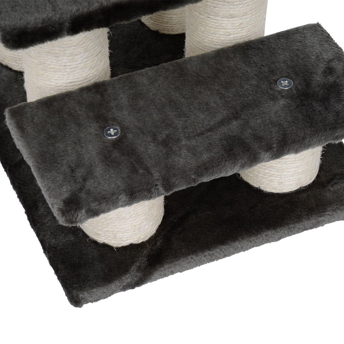 Huisdier trapje met 3 treden grijs 45 x 35 x 34cm