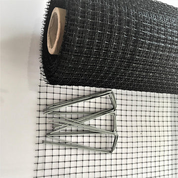50 M² mollengaas 60 g/m² + 50 gronddoekpennen - mollennetten - mollennet