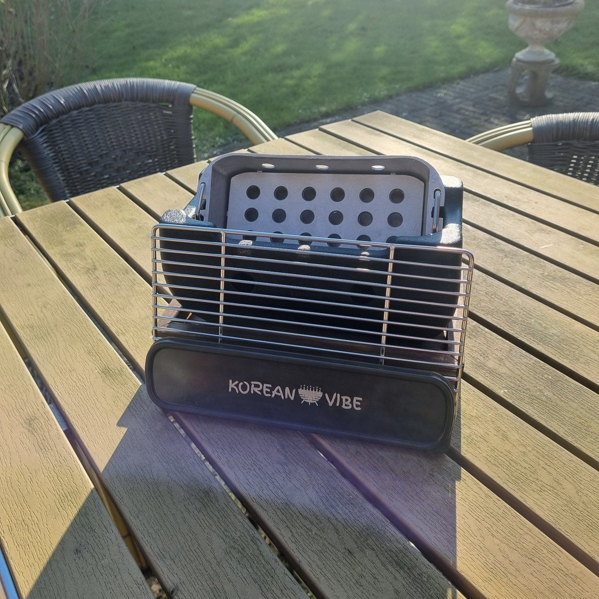 KoreanVibe De Kleine Grill Barbecue - BBQ - Grill - Tafel - Barbecue - Koreaanse BBQ - Houtskool BBQ - Koreaanse Barbecue