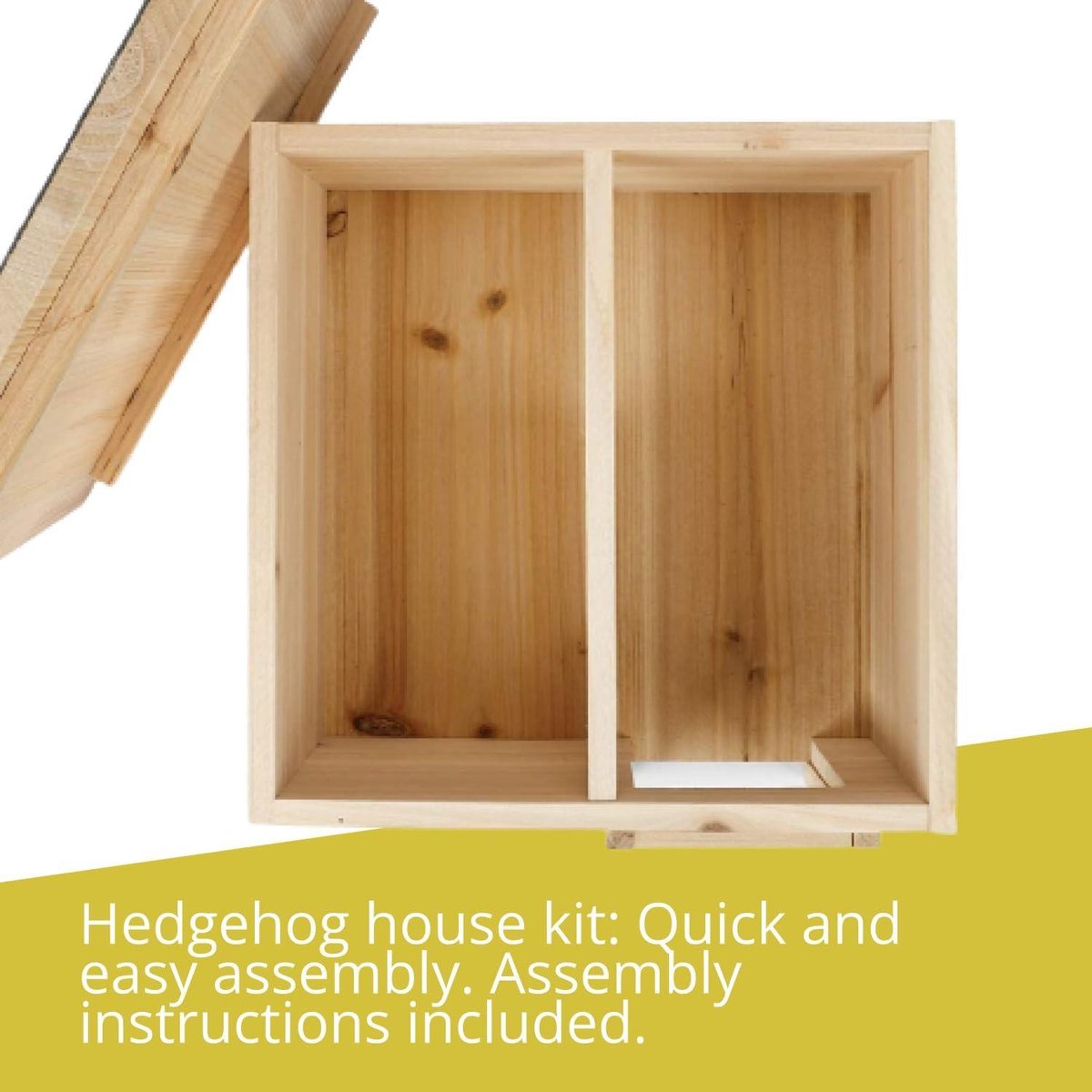 Hedgehog house Winter weather-resistant Garden Cat-proof Hibernating place Wooden bottom Hedgehog house