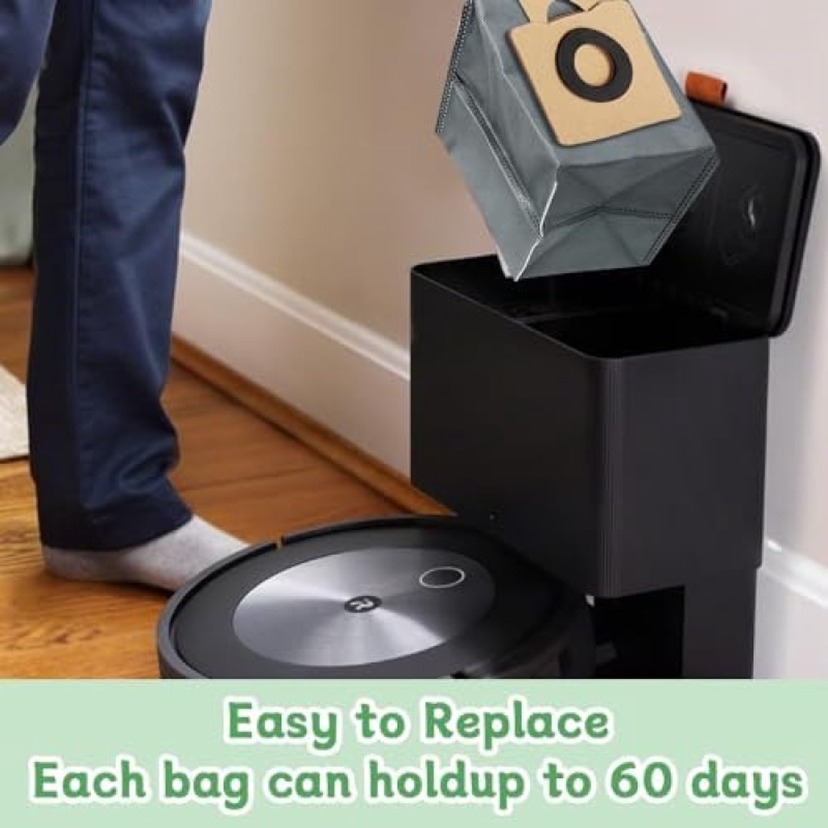 Eufy Premium 10-pack vacuum bags for Eufy Clean X8 Pro/X10 Pro Omni robotic vacuum cleaner, dust bag, accessory kit, spare parts, large capacity