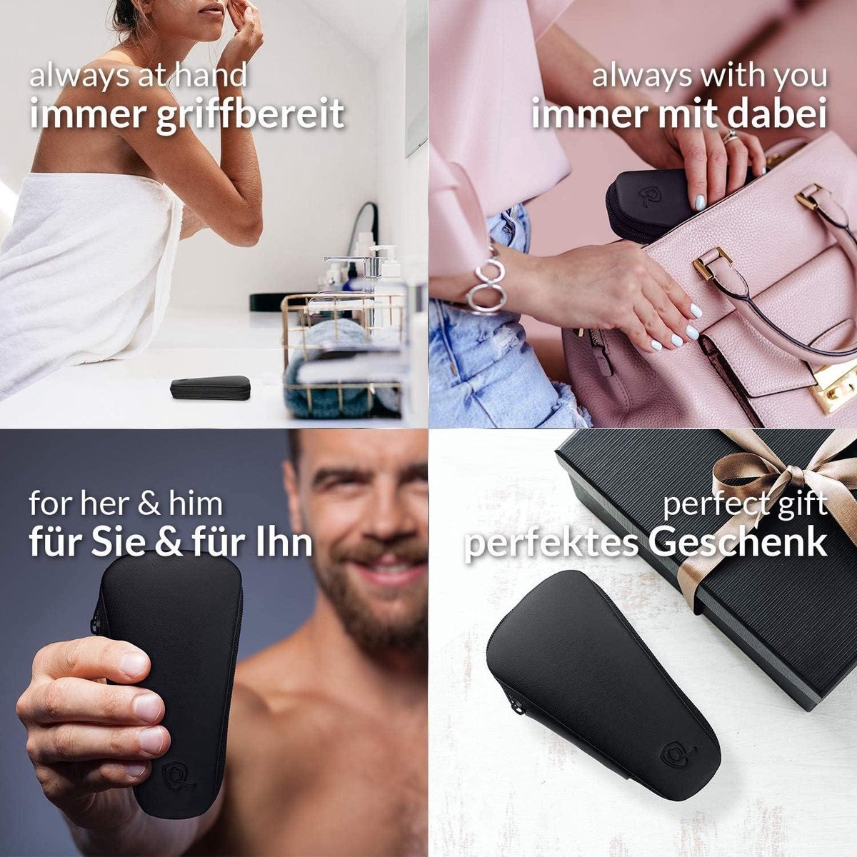 Manicureset nagelset voor mannen en vrouwen, 5-delig - vijl uit Solingen - necessaire - reizen