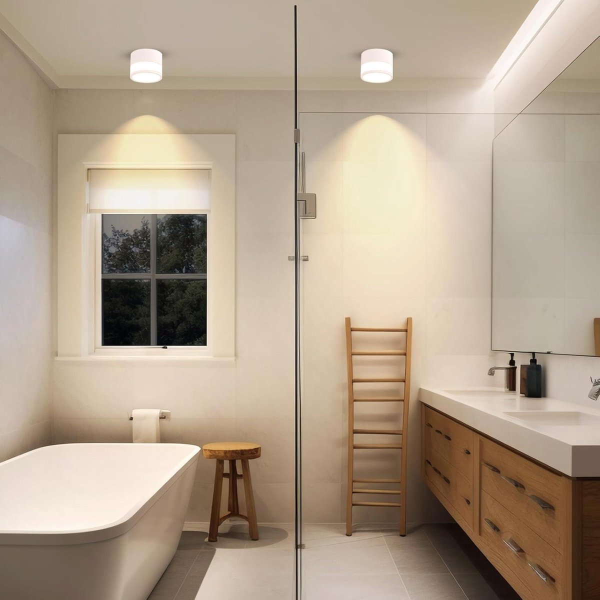 Badkamer Plafondlamp - Badkamerlamp Plafond IP65 Opbouw LED 12W 3000K Warm Wit Ø10cm Aluminium IP65 Badkamerlamp