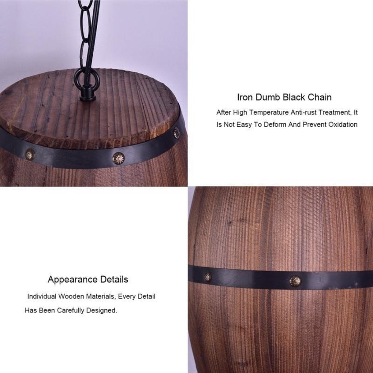 YWXLight Vintage vat kroonluchter creatieve houten wijnvat verlichting gepersonaliseerde Cafe Bar lamp