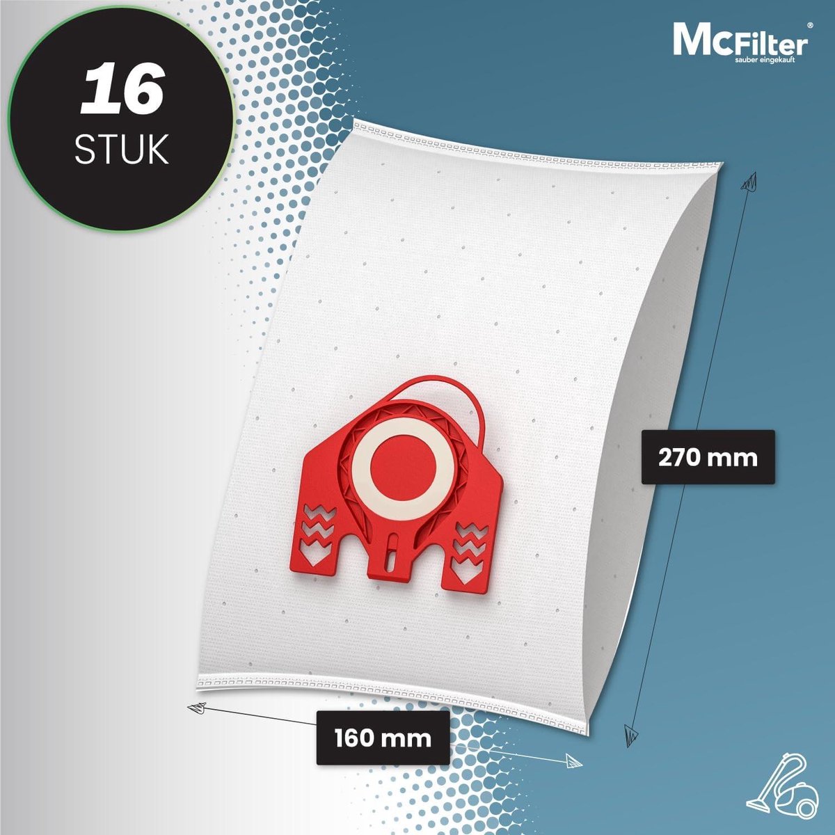 16 stofzakken Miele FJM stofzuigers - Tango Plus S381 S771 - 5-laags - stofzak incl. 8 filters met automatische stofafdichting - MAXI BOX