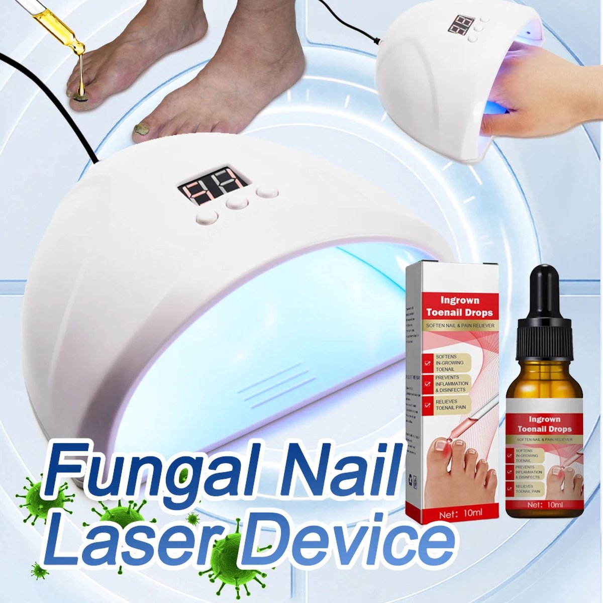 Nagellaserapparaat voor schimmel, snelle reparatie voor gezonde teen- en vingernagels, verwijdert nagelschimmel, voetverzorging, kuur voor ingegroeide nagels, anti-nagelschimmel