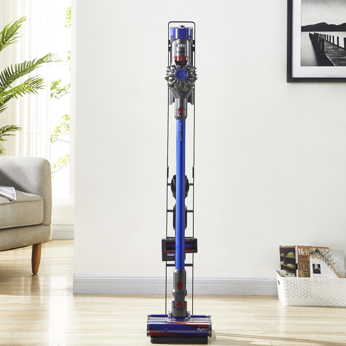 TDR - Vacuum Cleaner Storage Rack - Holder - Suitable for Dyson V6 V7 V8 V10 V11 V12 V15 - Black