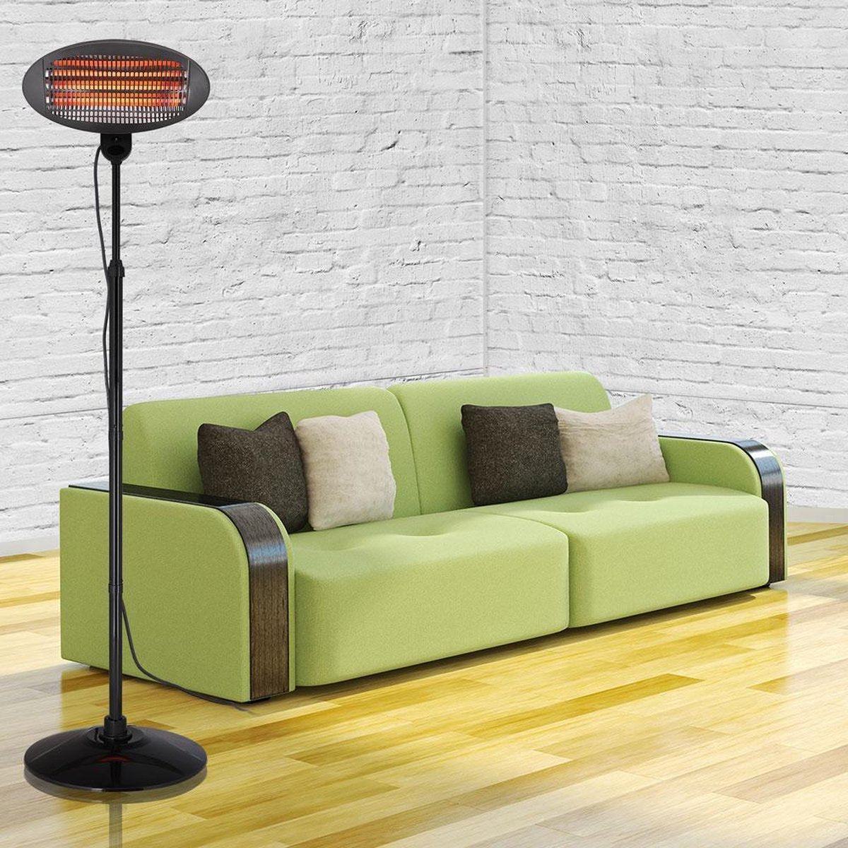 Patio heater, radiant heater, with 3 heat settings
