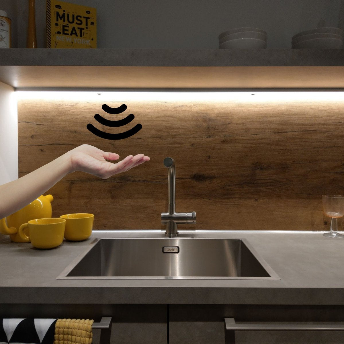 LED Onderbouwverlichting 80 cm met zwaaisensor - Lamp voor kasten & keukens
